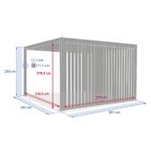 Vertikale Jalousie EVORA Ton Für EVORA Seite 3 m - 2,7 x 2,3 m - Epoxidbeschichtetes Aluminium Lehm