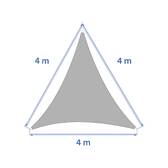 Dreieckiges Sonnensegel ELYORA Schiefergrau 4 x 4 m - Polyester Gris ardoise