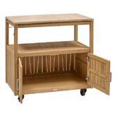 Modul für Sommerküche LODGIA Beige 87 x 86 x 50 cm - Stahl, Aluminium, FSC®-zertifiziertes Akazienholz Akazie