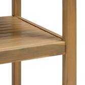 Modul für Sommerküche LODGIA Beige 87 x 86 x 50 cm - Stahl, Aluminium, FSC®-zertifiziertes Akazienholz Akazie