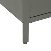 Gartenbuffet IRONIA Lorbeergrün 90 x 45 x 86 cm - Verzinkter Stahl, Verstärkter Rostschutz Lorbeer
