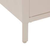 Gartenbuffet IRONIA Ton 90 x 45 x 86 cm - Verzinkter Stahl, Verstärkter Rostschutz Lehm