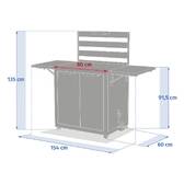 Gartenwagen OXYANA Graphit 154 x 134 x 60 cm - Verzinkter Stahl, Verstärkter Rostschutz Graphit