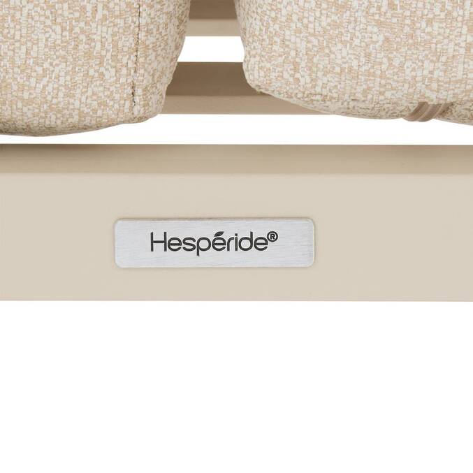 Gartensofa LUZANE Ton 2 Plätze - Epoxy-behandeltes Aluminium, Polyester Lehm