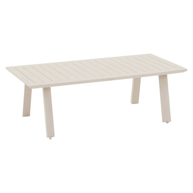 Gartenlounge-Set LUZANE Ton 5 Plätze - Epoxy-behandeltes Aluminium, Polyester Lehm