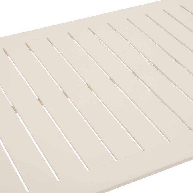 Gartenlounge-Set LUZANE Ton 5 Plätze - Epoxy-behandeltes Aluminium, Polyester Lehm