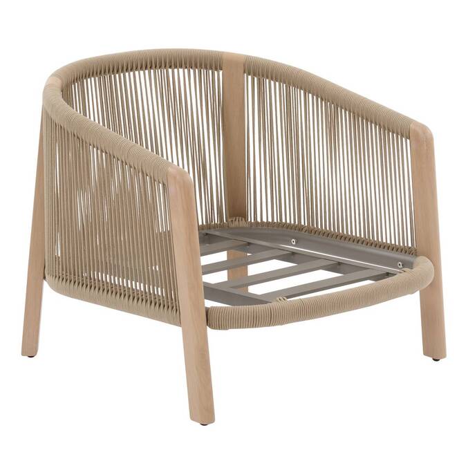Gartenlounge-Set NELORA Beige 5 Plätze - Epoxy-behandeltes Aluminium, Olefin Beige