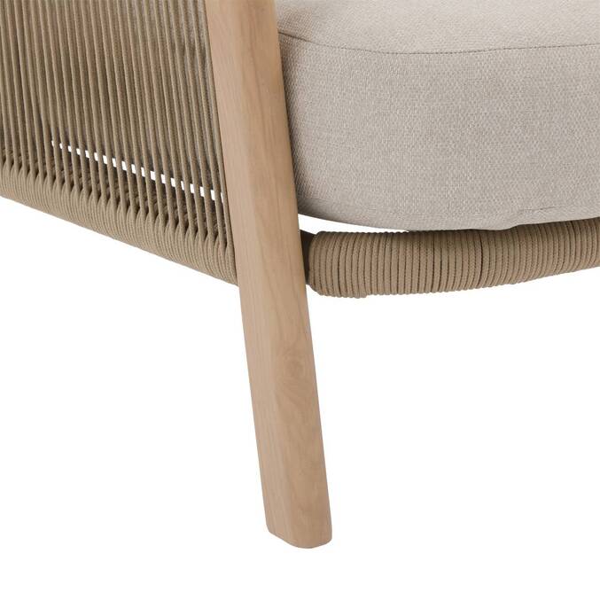 Gartenlounge-Set NELORA Beige 5 Plätze - Epoxy-behandeltes Aluminium, Olefin Beige