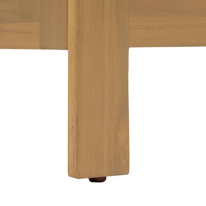 Aufbewahrungstruhe LODGIA Beige 165L - FSC®-zertifiziertes Akazienholz, Stahl Akazie