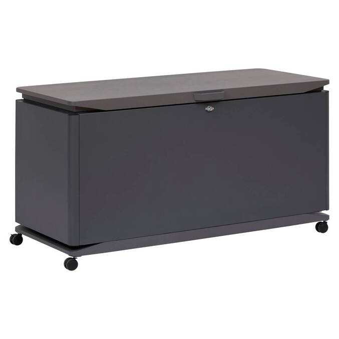 Aufbewahrungstruhe ALUMIA Graphit 750L - Stahl, Aluminium Graphit