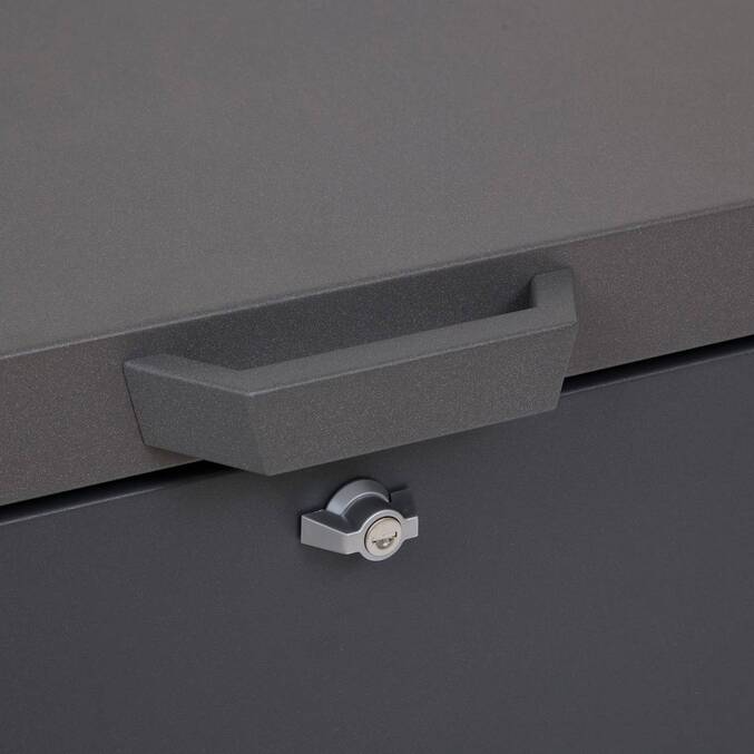Aufbewahrungstruhe ALUMIA Graphit 350L - Stahl, Aluminium Graphit
