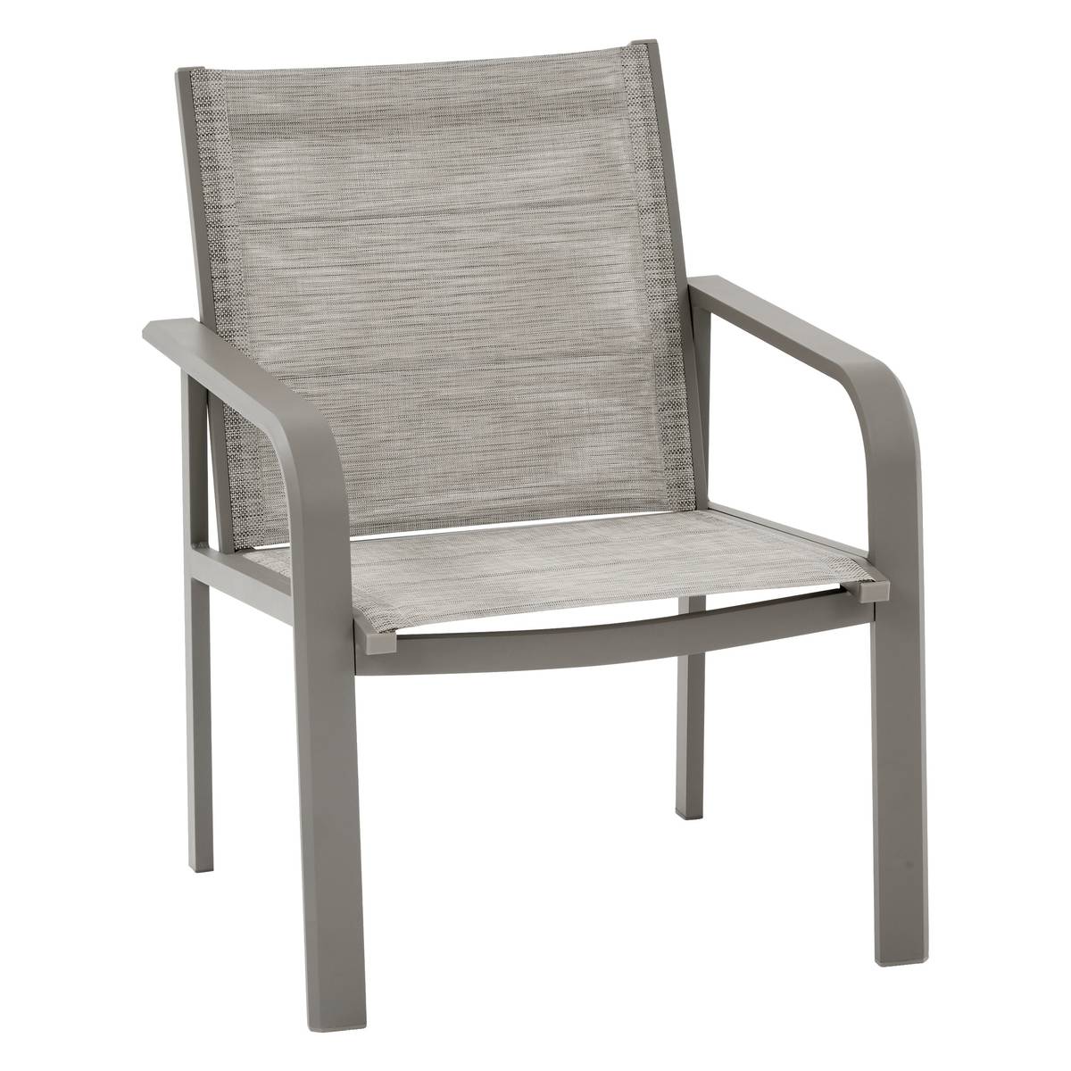 Gartenlounge-Set PIAZZA Kaffee 4 Plätze - Epoxy-behandeltes Aluminium, Texaline Kaffee