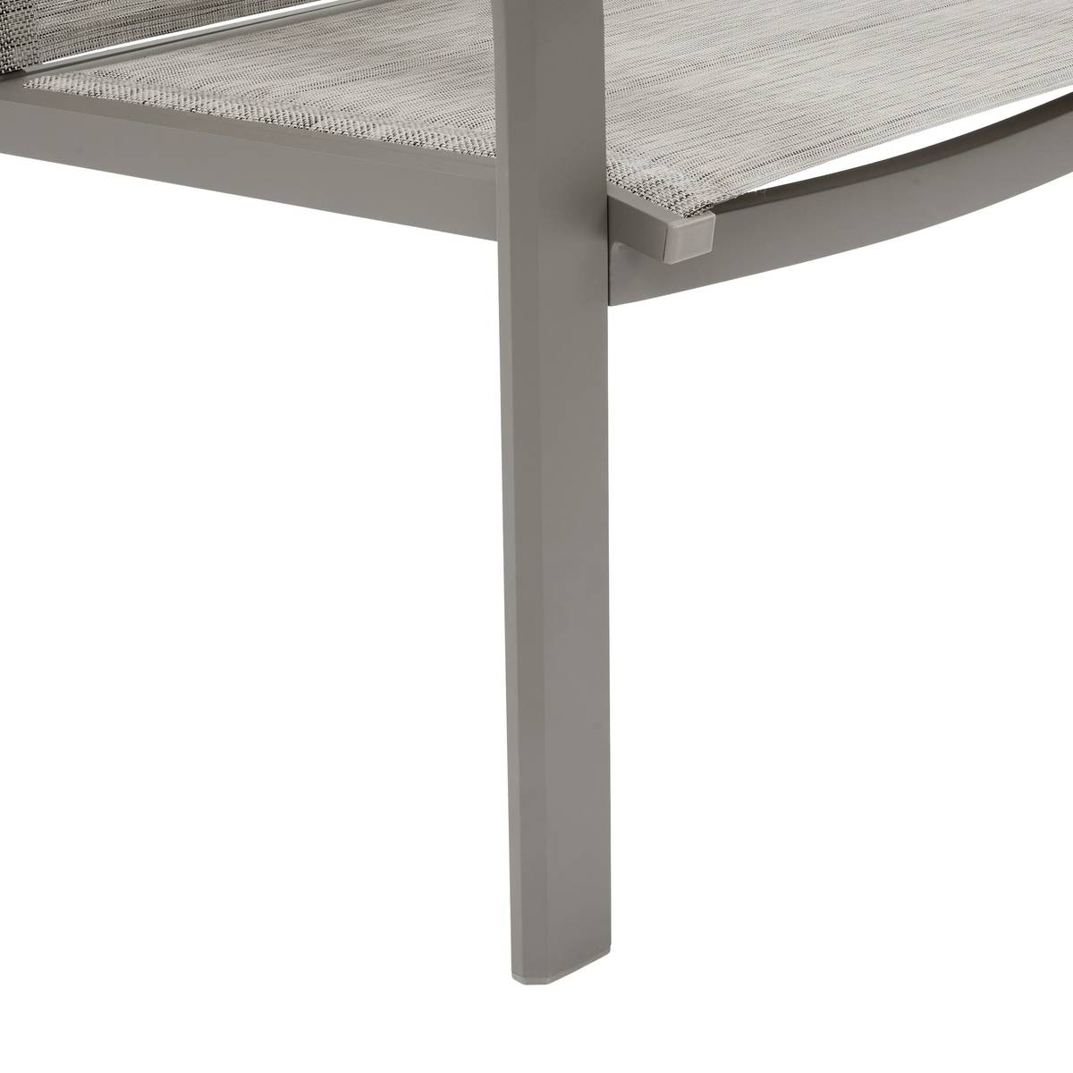 Gartenlounge-Set PIAZZA Kaffee 4 Plätze - Epoxy-behandeltes Aluminium, Texaline Kaffee