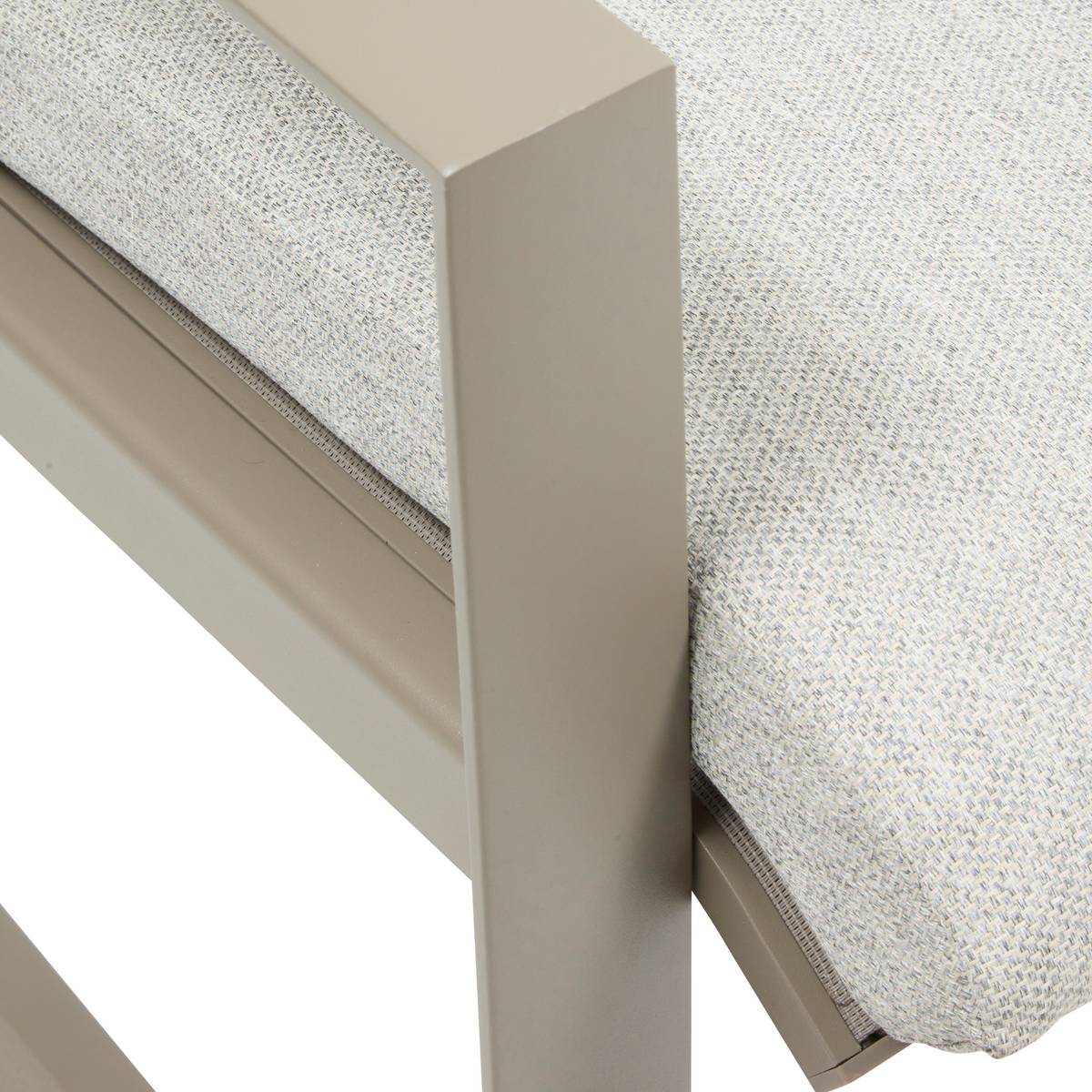 Gartensessel BOREANE Kaffee Epoxidharz behandeltes Aluminium, Texaline Kaffee