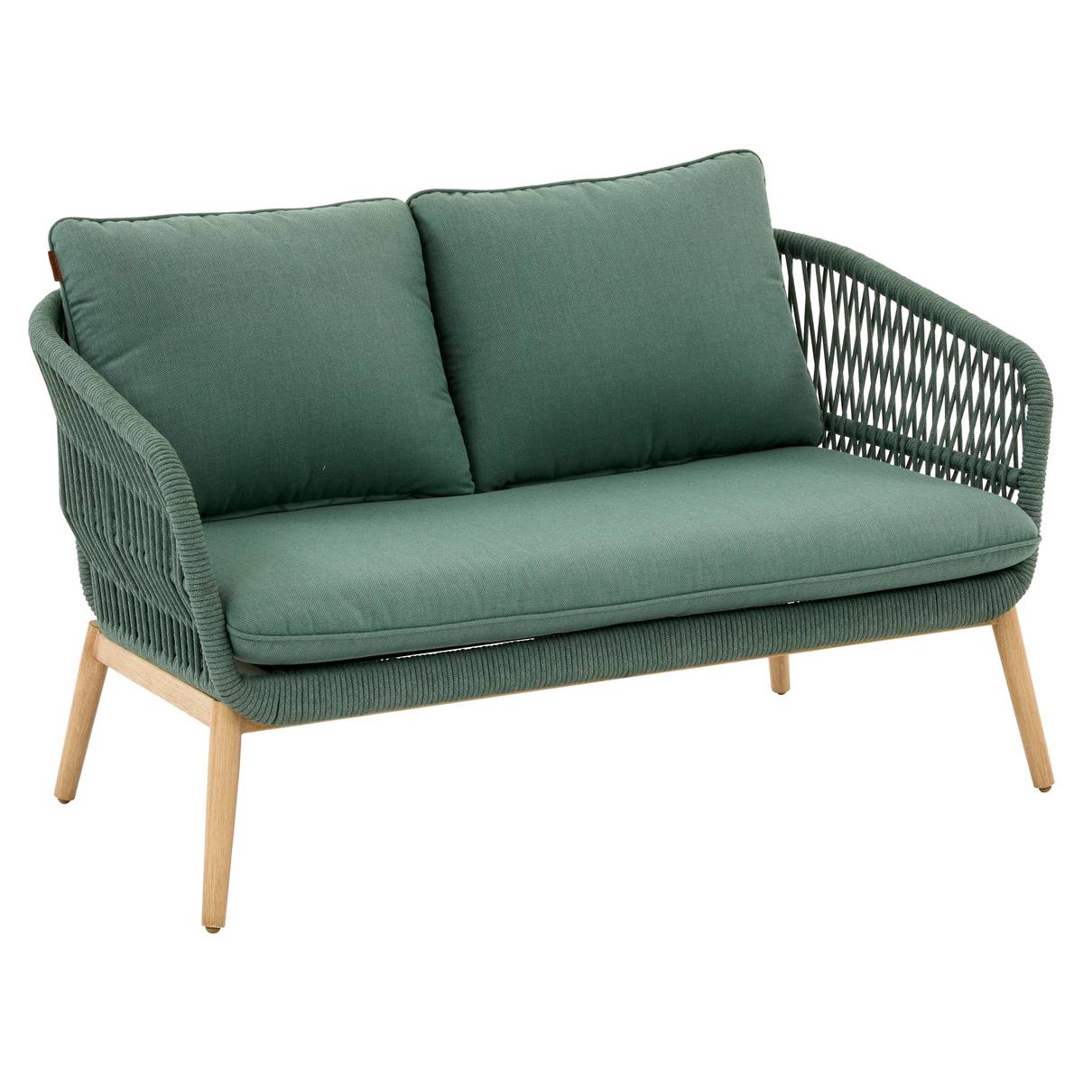Gartensofa ORISSA Olivgrün 2 Plätze - Polyester, Stahl Olivgrün