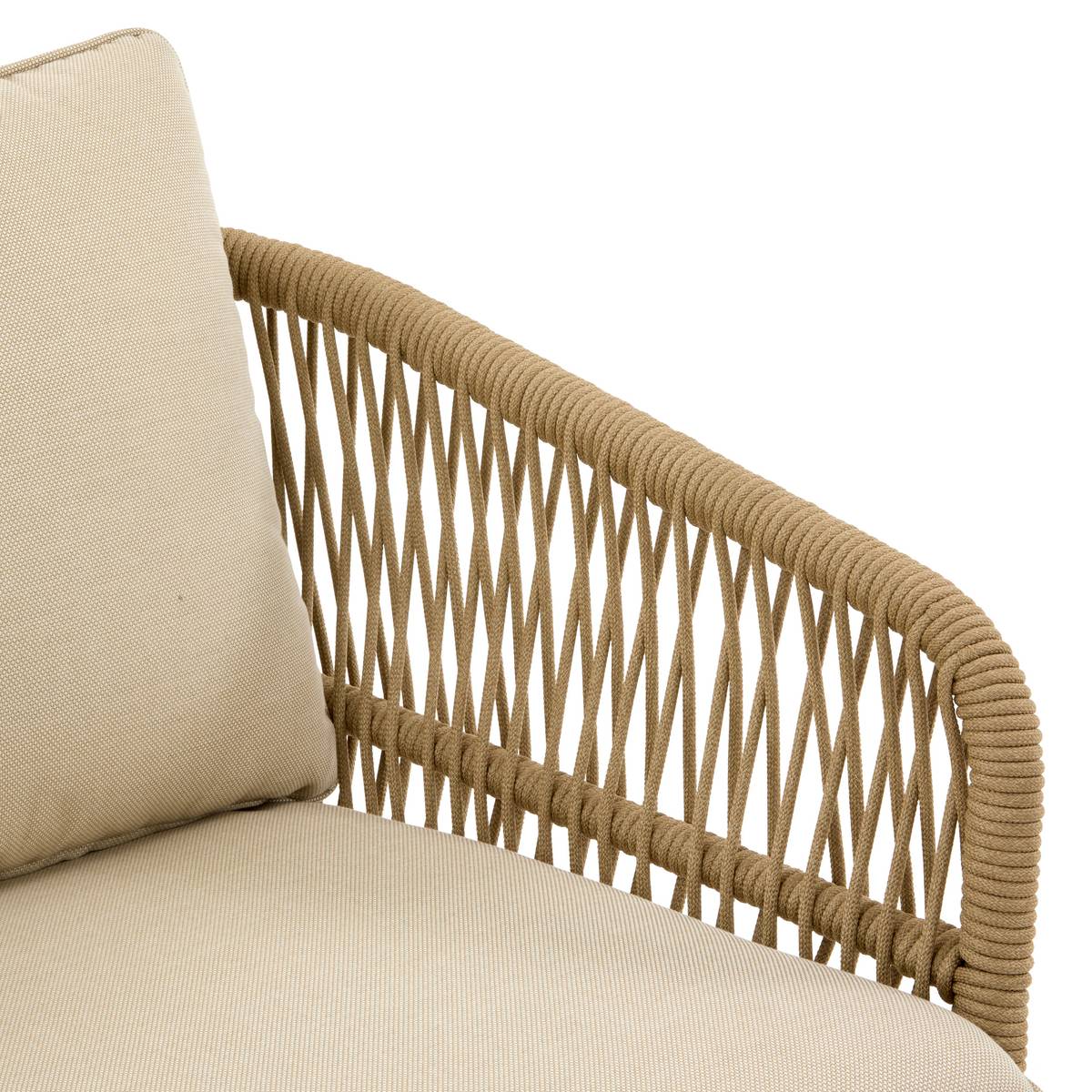 Gartensofa ORISSA Taupe 2 Plätze - Polyester, Stahl Taupe