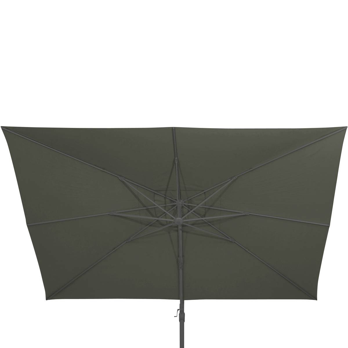 Quadratischer neigbarer Ampelschirm MELHIA Lorbeergrün 3 x 3 m - Aluminium, Stahl, Olefin Lorbeer