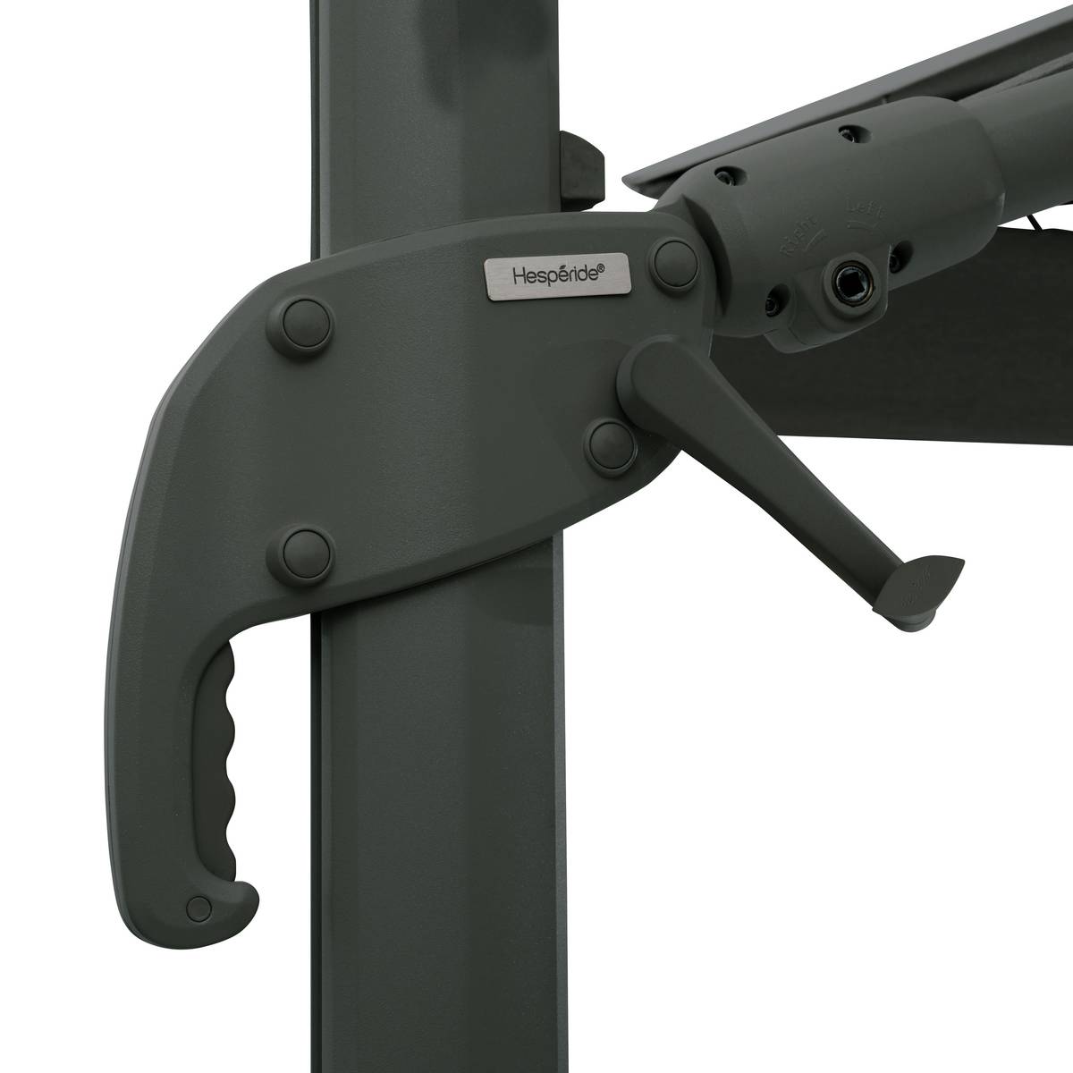 Rechteckiger neigbarer Ampelschirm MELHIA Lorbeergrün 4 x 3 m - Aluminium, Stahl, Olefin Lorbeer
