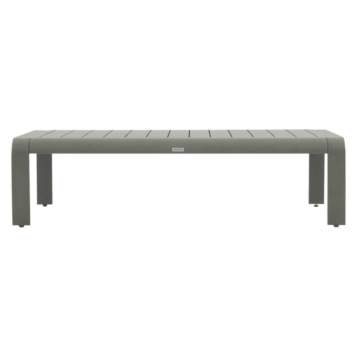 Gartenlounge-Set DOMILLY Lorbeergrün 5 Plätze - Epoxy-behandeltes Aluminium, Olefin Beige / Lorbeergrün