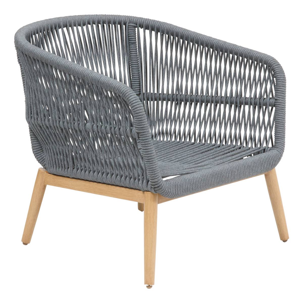Gartensessel ORISSA Grau Epoxidharzbeschichteter Stahl Grau