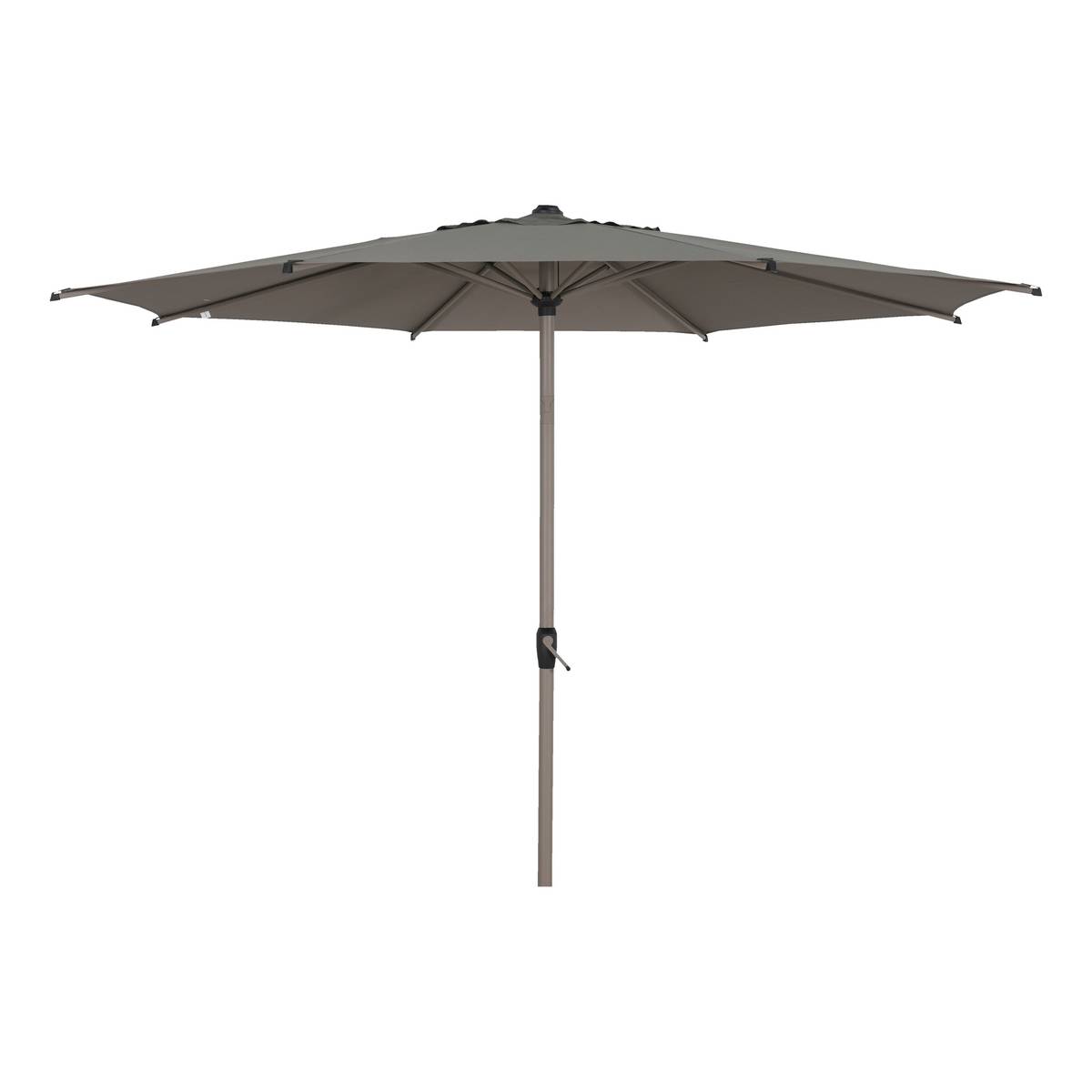 Runder neigbarer Sonnenschirm LOOMPA Kaffee 3 m - Stahl, Aluminium, Polyester Kaffee