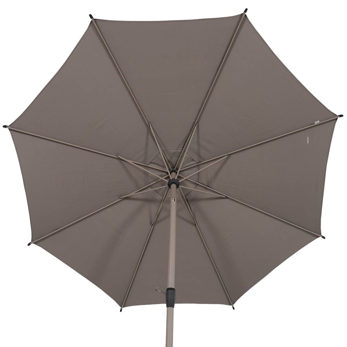 Runder neigbarer Sonnenschirm LOOMPA Kaffee 3 m - Stahl, Aluminium, Polyester Kaffee