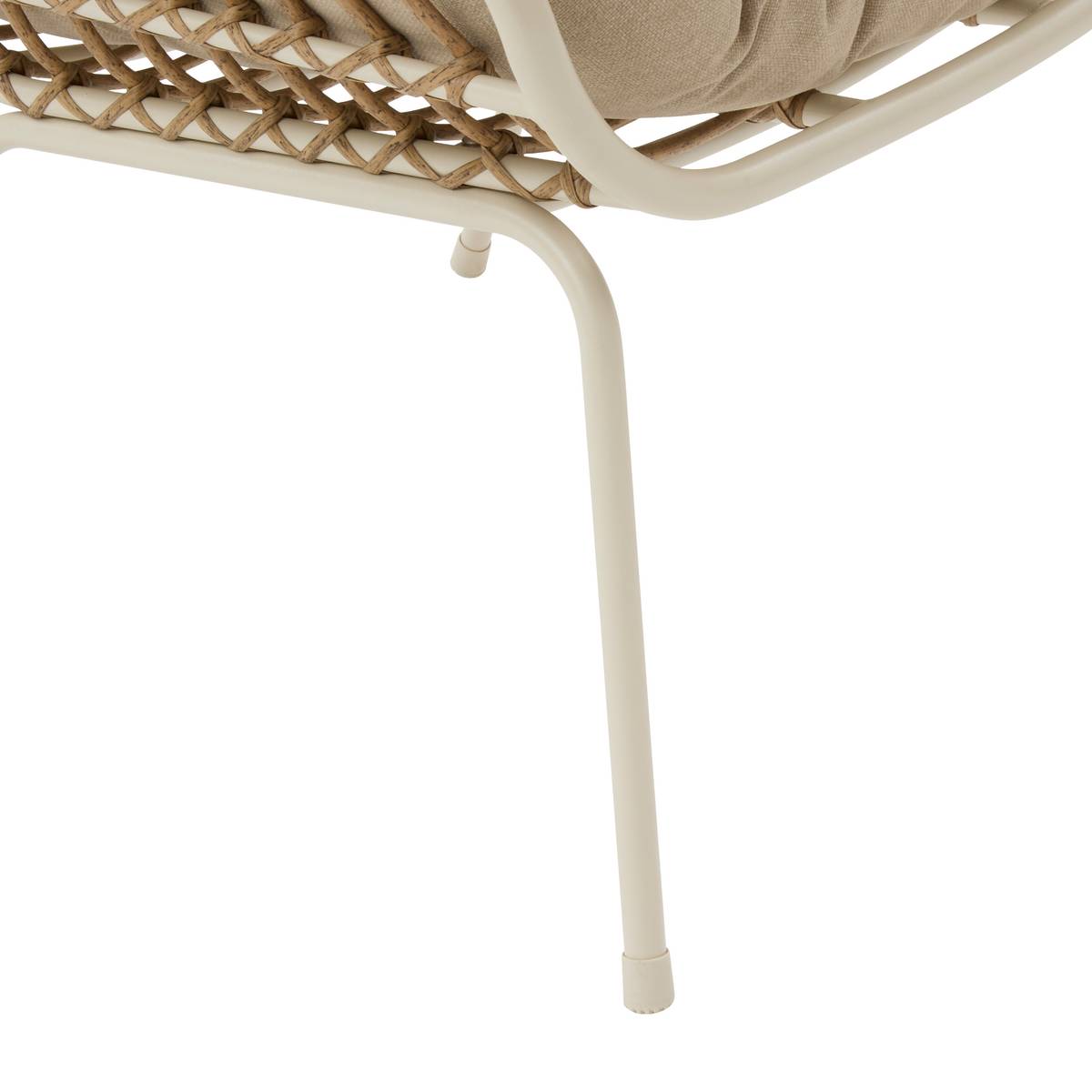 Duo Gartenlounge-Set PAOPAO Beige / Tonerde 2 Plätze - Epoxy-behandelter Stahl, Verstärkter Rostschutz, Polyester Beige / Ton