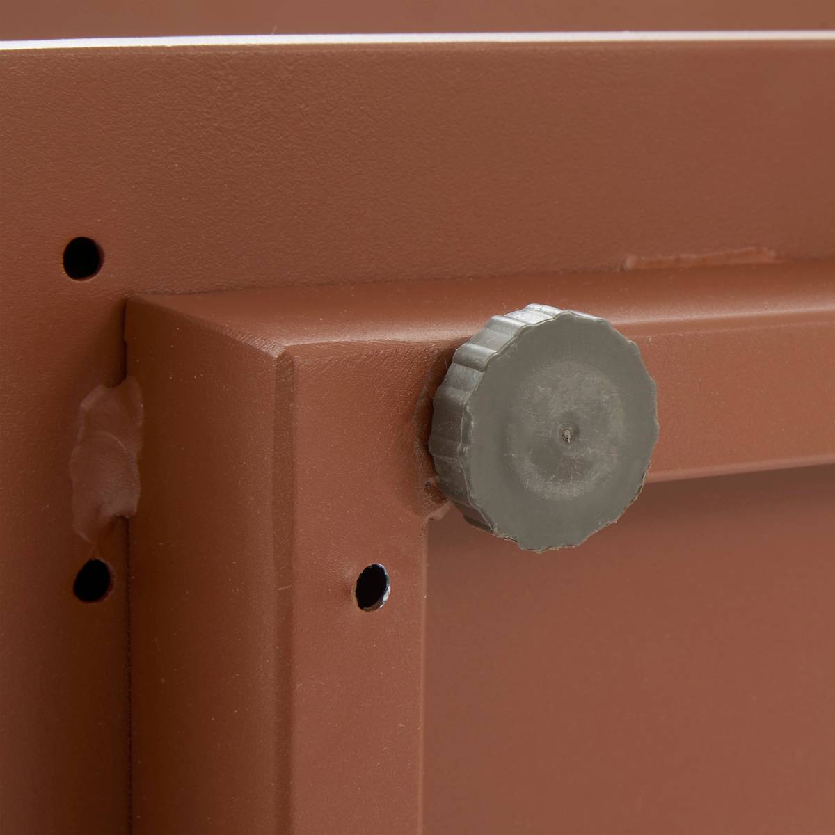 Garten-Loungesessel ALLURE Beige / Mahagoni Epoxidharz behandeltes Aluminium, Polyester Beige / Mahagoni Braun