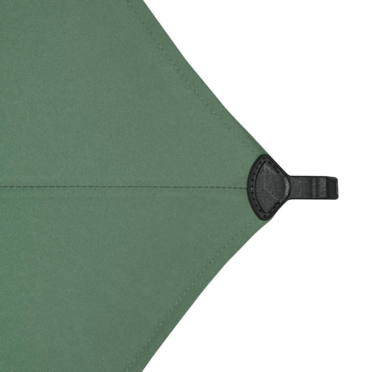 Runder Ampelschirm MANOA Olivgrün / Graphit 3 m - Stahl, Polyester Olivgrün / Graphit