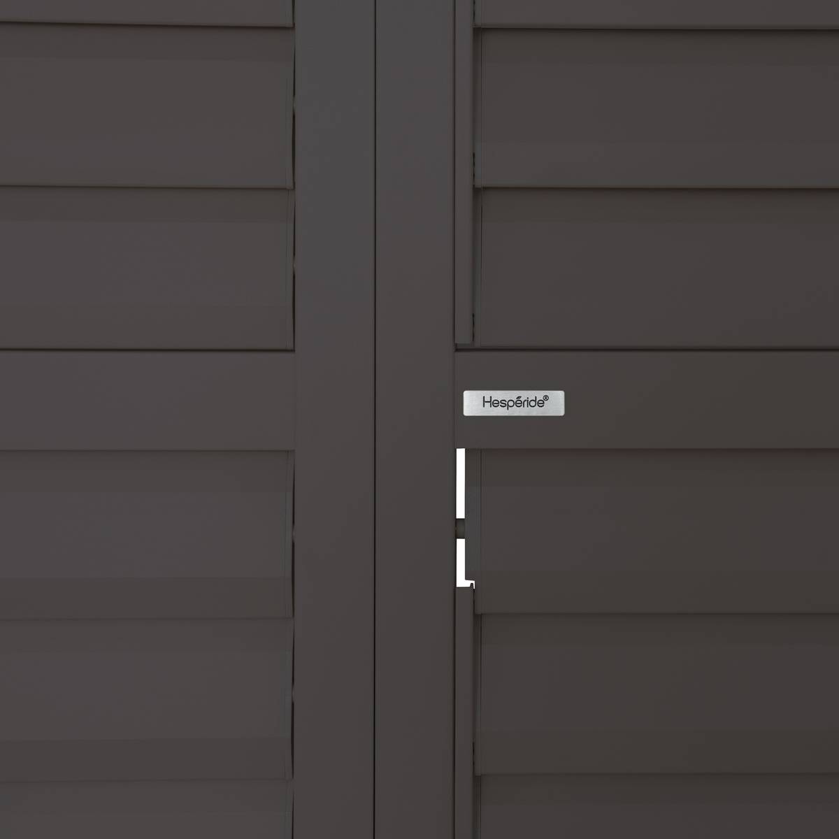 Vertikale Jalousie EVORA Graphit Für EVORA Seite 4 m - 2,4 x 3,7 m - Epoxidbeschichtetes Aluminium Graphit
