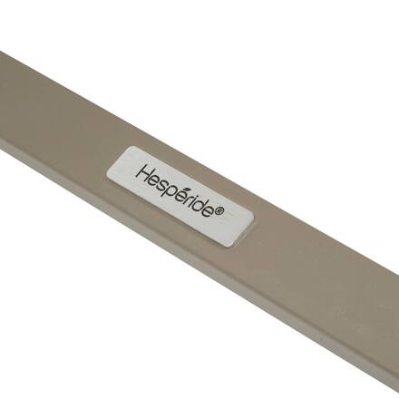 Klappbarer Liegestuhl LUNIVIA Kaffee 5 Positionen - Epoxy-behandeltes Aluminium, Texaline