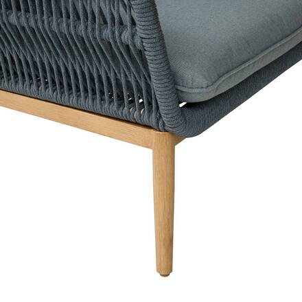Gartensofa ORISSA Grau 2 Plätze - Polyester, Stahl