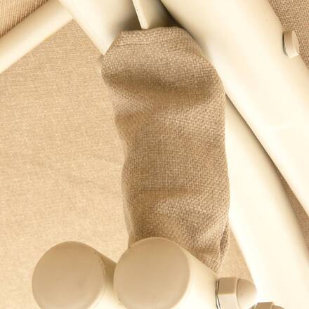 Sonnenliege MEORIA Beige / Lehm Texaline, epoxidbeschichteter Stahl, epoxidbeschichtetes Aluminium