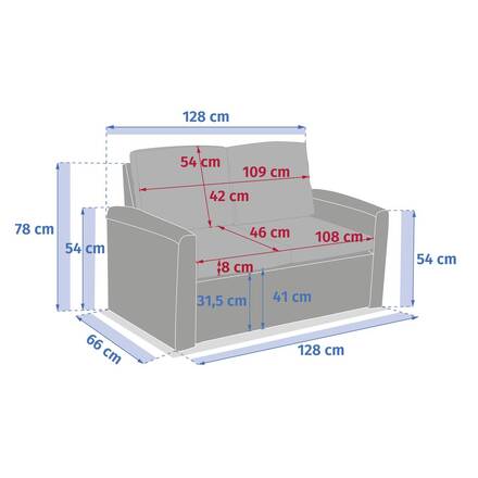 Gartensofa SELENIM Naturae 2-Sitzer - Olefin, Epoxidharzbeschichtetes Aluminium