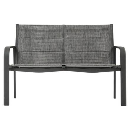 Gartenlounge-Set PIAZZA Graphit 4 Plätze - Epoxy-behandeltes Aluminium, Texaline