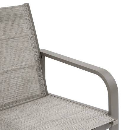 Gartenlounge-Set PIAZZA Kaffee 4 Plätze - Epoxy-behandeltes Aluminium, Texaline
