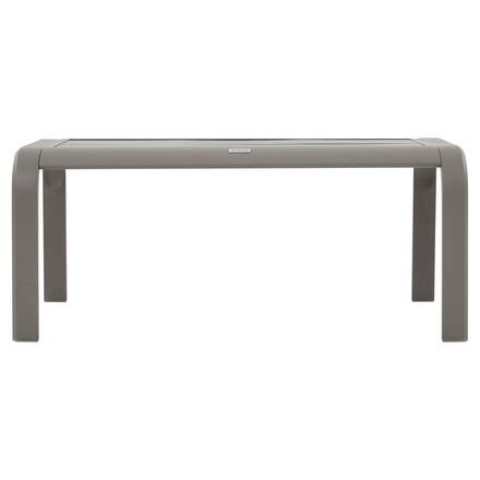 Gartenlounge-Set PIAZZA Kaffee 4 Plätze - Epoxy-behandeltes Aluminium, Texaline