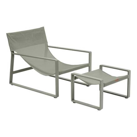 Garten-Relaxsessel LAMBINIO Beige / Lorbeergrün Epoxy-behandeltes Aluminium - Olefin