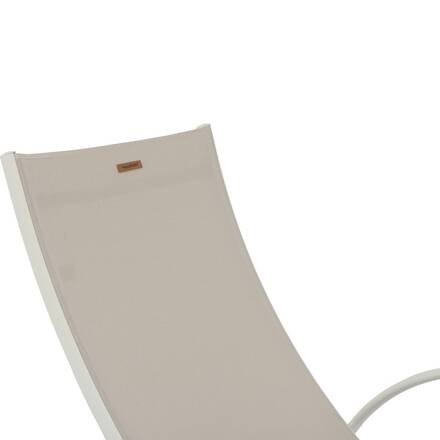 Sonnenliege SAMBA Leinen / Ton 4 Positionen - Epoxy-behandeltes Aluminium, Texaline
