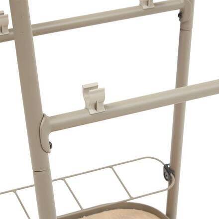 Servierwagen EASINESS Mahagoni 73 x 48 x 80 cm - Aluminium mit Epoxidharz behandelt, Rostschutzbehandlung