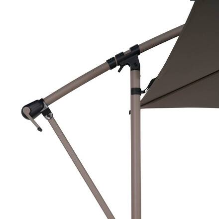Runder Ampelschirm MANOA Kaffee 3 m - Stahl, Polyester