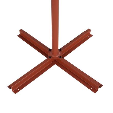 Runder Ampelschirm MANOA Mahagoni 3 m - Stahl, Polyester