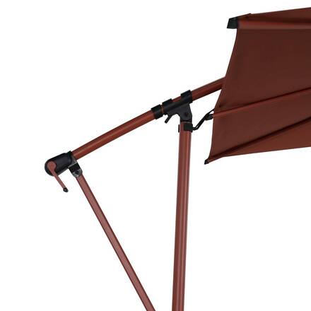 Runder Ampelschirm MANOA Mahagoni 3 m - Stahl, Polyester