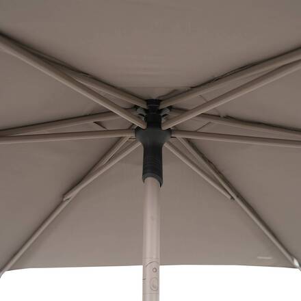 Runder neigbarer Sonnenschirm SOYA Kaffee 2,7 m - Stahl, Polyester