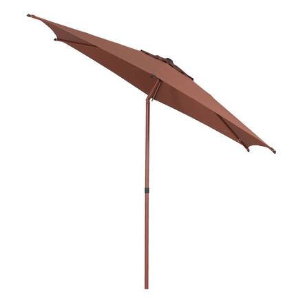 Runder neigbarer Sonnenschirm SOYA Mahagoni 2,7 m - Stahl, Polyester