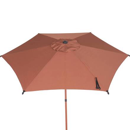 Runder neigbarer Sonnenschirm SOYA Mahagoni 2,7 m - Stahl, Polyester