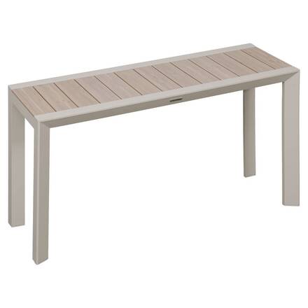 Gartentisch ÉVASION Beige Leinen 2 Plätze - Epoxy-behandeltes Aluminium