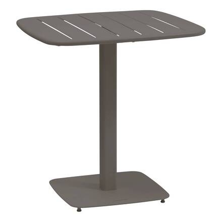 Quadratischer Gartentisch ALEGORIA Kaffee 2 Plätze - Stahl, Verstärkter Rostschutz