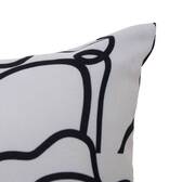 Rechteckige Außenkissenhülle NOLAN Schwarz und Weiß 50 x 30 cm - Polyester Schwarz und Weiß