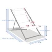 Klappbarer Liegestuhl LUNIVIA Kaffee 5 Positionen - Epoxy-behandeltes Aluminium, Texaline Kaffee